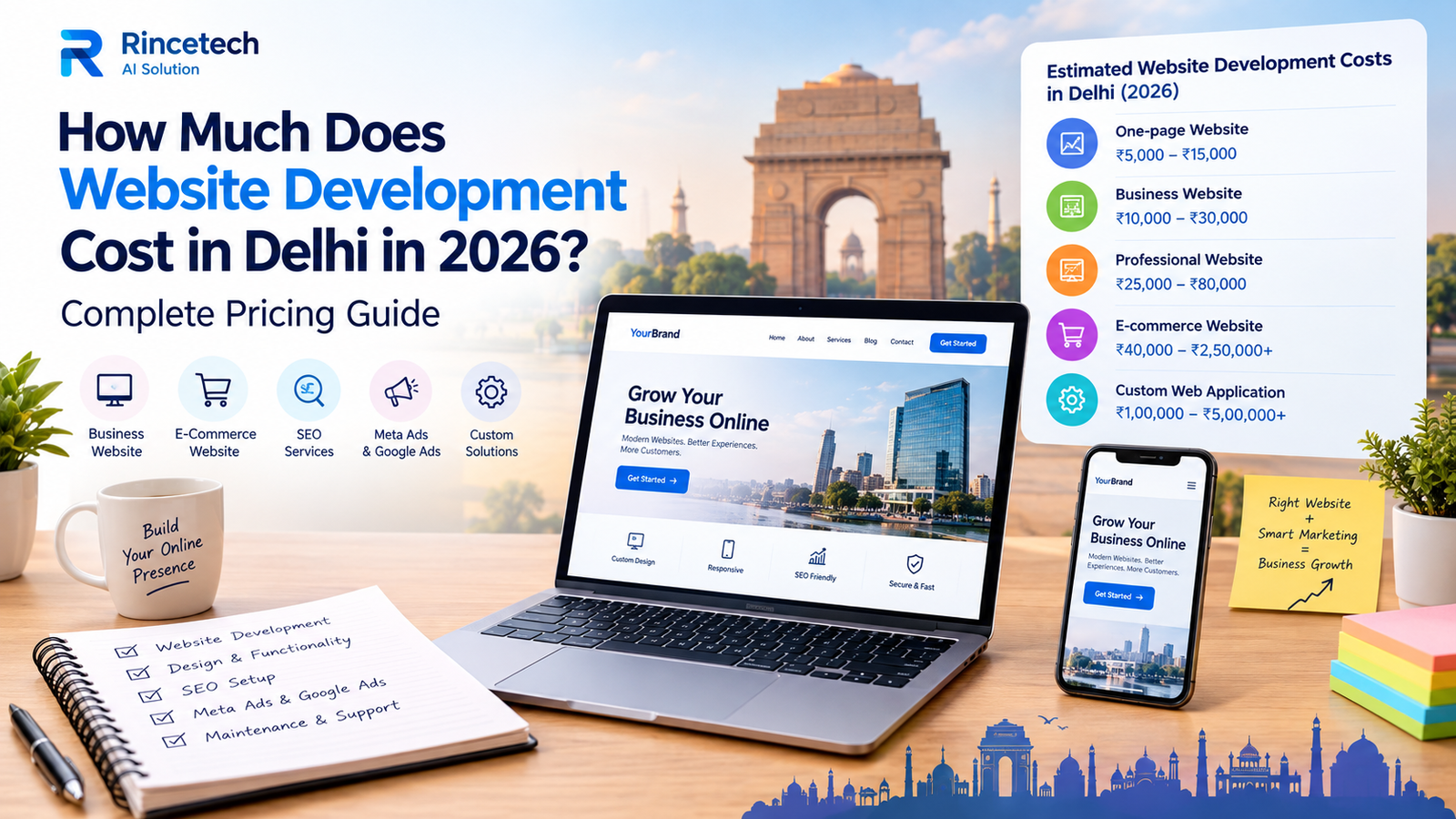Website Development Cost in Delhi 2026: Pricing Guide