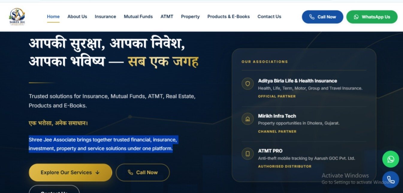Shree Jee Associate website