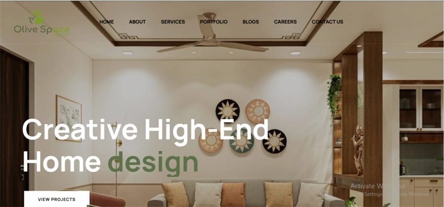 Olive Space Interiors website